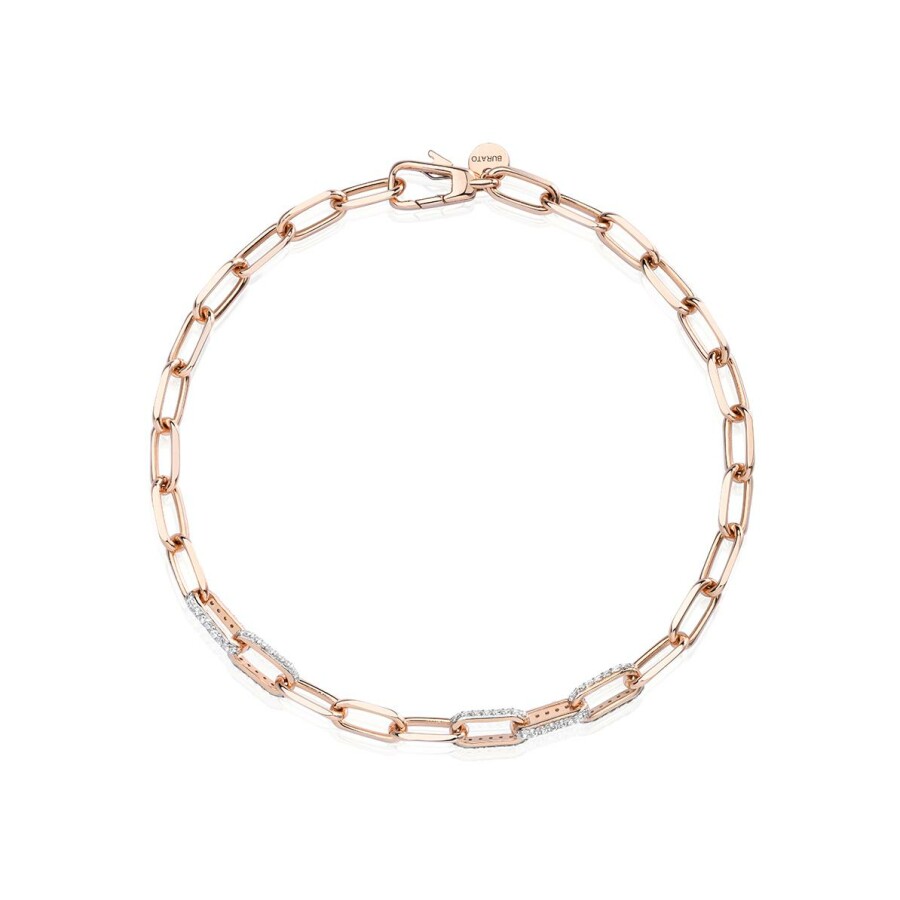 Bracelet Burato Chain Fine en or rose et diamants